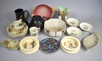 A Collection of Various Ceramics to Comprise Royal Stanley Ware "Jacobean" Jug and Teapot, Crown