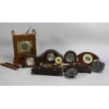 A Collection of Various Clock Parts, Cases etc