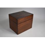 An Edwardian Lift Top Two Division Storage Box, 30x23x25cm high