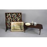 A Collection of Sundries to Include Ceramics, Bed Tray, Patchwork Fire Screen and Helen Layfield