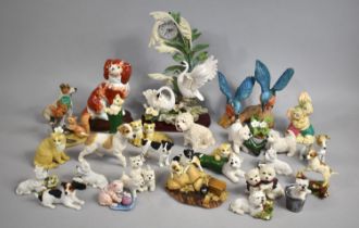 A Collection of Various Dog Animal and Bird Ornaments