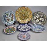 A Collection of Various Polychrome Decorated Plates to Comprise Turkish Kutahya Made, Portuguese,