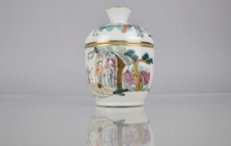 A 19th/20th Century Chinese Porcelain Bowl and Cover/Chupu Bowl Decorated in the Grisaille Famille