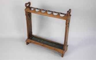 A Late 19th Century Arts and Crafts Oak Stick/Umbrella Stand with Integral Carrying Handles and