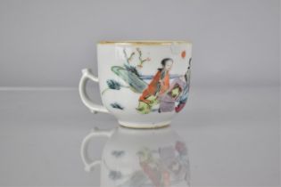 A Chinese Porcelain 'Legendary Tale' Export Cup Decorated in the Famille Rose Palette with Figures