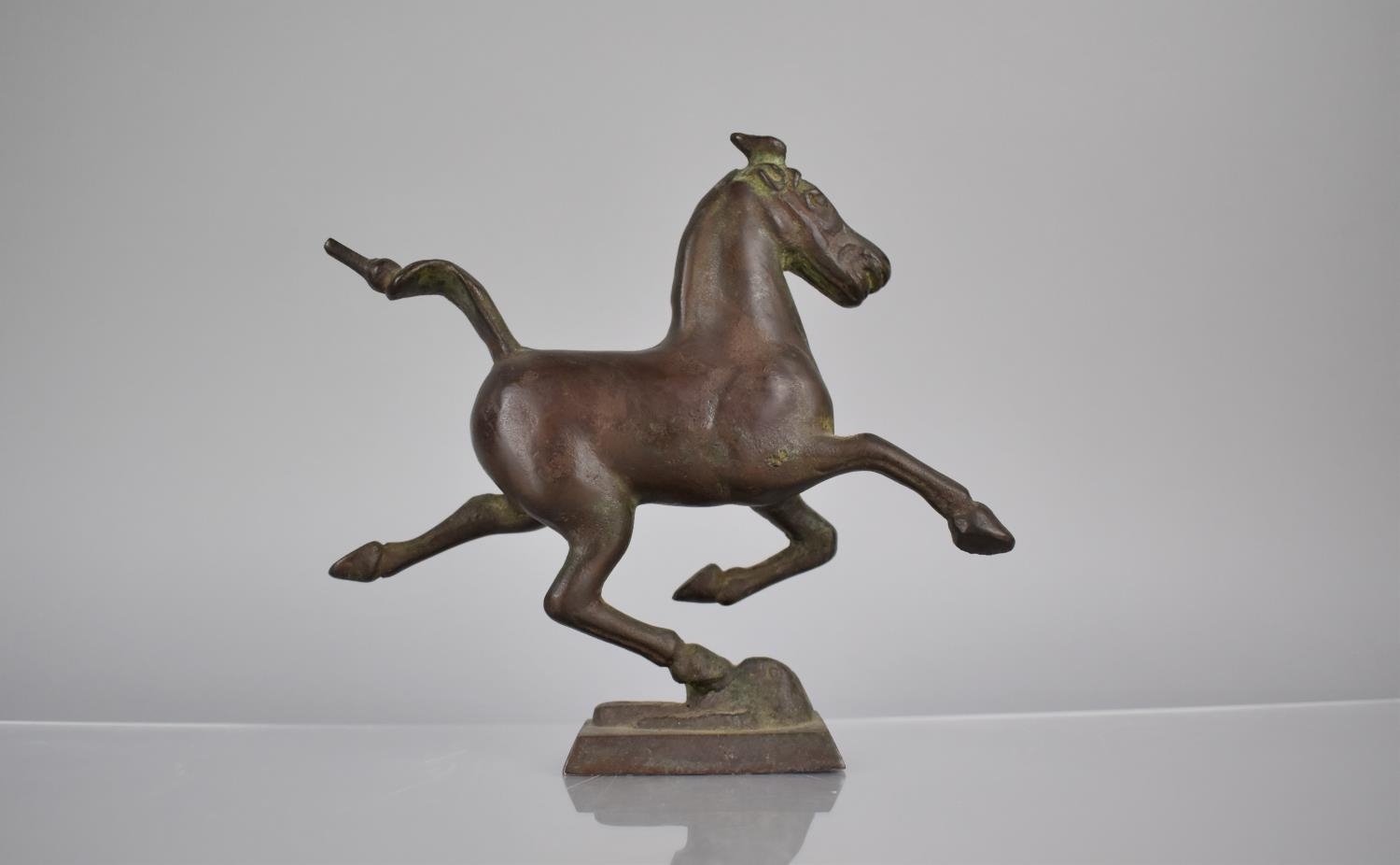 A Chinese Cast Bronze Study of The Flying Horse of Gansu, 18cms High. Condition: Not Perfect with - Image 3 of 3