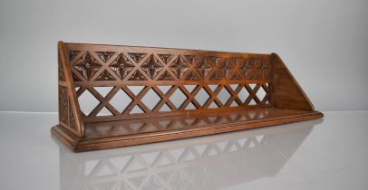 A Late 19th/Early 20th Century Carved and Pierced Book Trough, 50cms