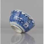 A Chinese Porcelain Blue and White Bowl decorated with River Village Scene and Central Bird in