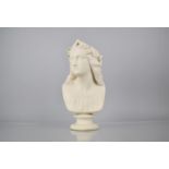 A Copeland Parian Bust of Cenone with Inscription Verso 'WC Marshall RA Sculpt, Pub Jan 1 1860, By