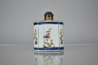 An 18th Century Chinese Porcelain Tea Caddy Flask with Blossoming Branches and Floral Design, the