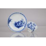 An 18th Century Chinese Porcelain Nanking Cargo Blue and White Tea Bowl and Saucer Decorated with