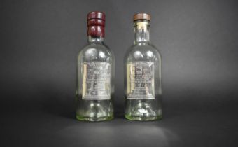 Two Aberlour Whisky Bottles with Silver Labels Inscribed A'bunadh Limited Edition Sterling Silver