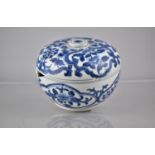 A 19th/20th Century Chinese Porcelain Blue and White Pot and Cover Decorated in a Floral Motif,