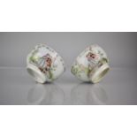 Two 18th Century Chinese Porcelain Export Cups decorated with Continental Scene, Lord, Lady and