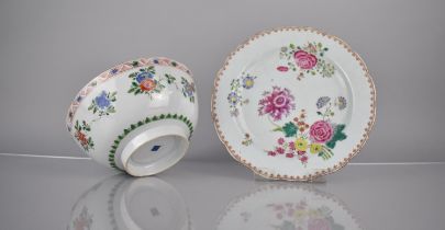 An Early 18th Century Chinese Porcelain Bowl Decorated in the Famille Verte Palette with Floral