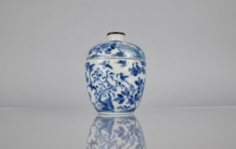 A 19th Century Chinese Porcelain Blue and White Bowl an Cover Decorated with Birds in Foliage,