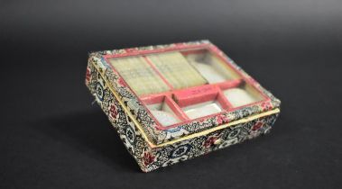 A Boxed Collection of Chinese Mother of Pearl Gaming Counters, Various Shapes and Sizes