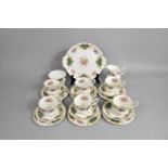 A Royal Albert Berkeley Pattern Tea Set to comprise Six Cups, Saucers and Side Plates, Cake Plate,