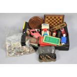 A Collection of Various Vintage Toys, Jigsaws, Road Maps, Chess and Solitaire Board Etc