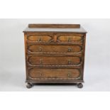 A Mid 20th Century Oak Three Piece Bedroom Suite Comprising Chest of Two Short and Three Long