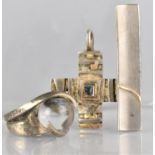 Two Contemporary Silver Pendants and a Ring