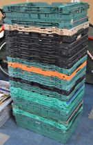 20 Plastic Heavy Duty Stacking Crates