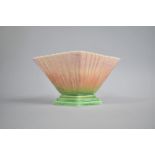 An Art Deco Sylvac Planter of Reeded Tapering Diamond Form, Shape no. 898, 26cm wide