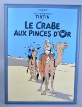 A Framed Tintin Poster, Le Crabe Aux Pinces D'Or, 69x49cms