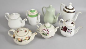 A Collection of Various Tea and Coffee Pots to include Examples by Folian China, Coalport Etc