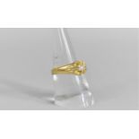 An 18ct Gold and Diamond Ring, 0.25 ct Diamond, Size R, 7.2g