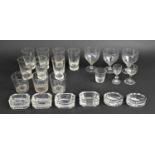 A Collection of Various 19th and 20th Century Glass to Comprise Set of Seven Highball Type Tumblers,