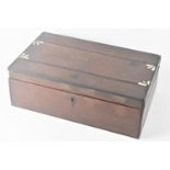 A 19th Century Anglo-Indian Colonial Ladies Work Box with Hinged Lid to Fitted Removable Tray with