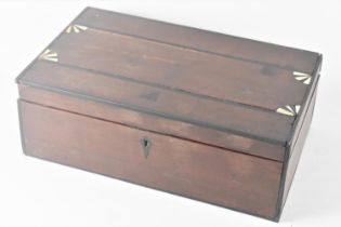 A 19th Century Anglo-Indian Colonial Ladies Work Box with Hinged Lid to Fitted Removable Tray with