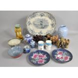 A Collection of Various English, Continental and Oriental Ceramics to include Majolica Glazed Jug,