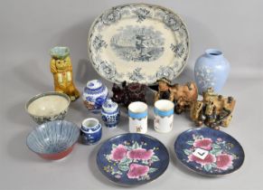 A Collection of Various English, Continental and Oriental Ceramics to include Majolica Glazed Jug,
