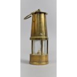 A Miniature Model of a Brass Miners Lamp, The Protector Lamp, 13cms High