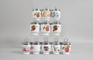 A Collection of Eleven Royal Worcester Egg Coddlers