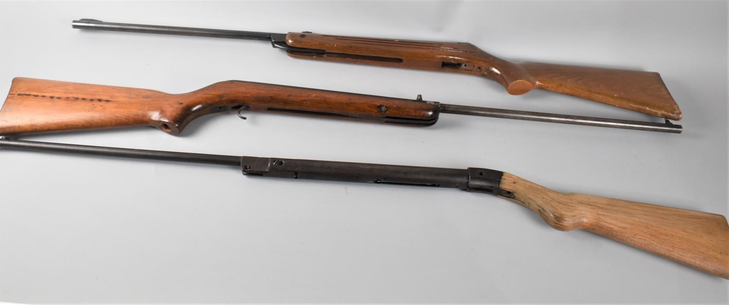 A Collection of Three Vintage Air Rifles All in Need of Some Attention, to Include BSA Meteor