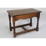 A Small Oak Rectangular Occasional Table, 60cms Long