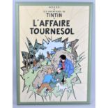 A Framed Tintin Poster, L' Affaire Tournesol, 69x49cms