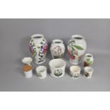 A Collection of Various Portmeirion China to comprise Three Large Vases, Smaller Vases, Various Pots