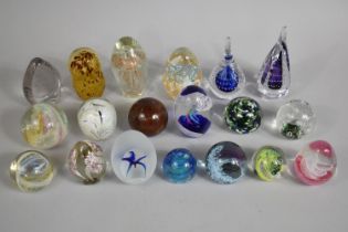 A Collection of Various Glass Paperweights to Include Examples by Caithness etc