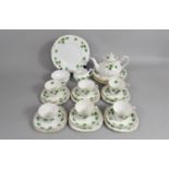 A Collection of Various Colclough Ivy Pattern Teawares, Six Cups, Six Saucers and Side Plates, Six