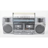 A Vintage Hitachi Two Way High Quality Stereo Sound System, 59cms Wide, working order