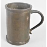 A Very Heavy 19th Century Bronze "Tankard" Quart Measure Stamped with RWR and Crown to Rim, 11cms