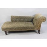 An Edwardian Upholstered Day Bed with Scrolled Back Rest For Re-Upholstery