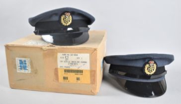 Two Vintage Service Dress RAF Caps in Original Box