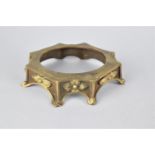 A Chinese Gilt Bronze Stand of Octagonal Form with Canted Edges, Scrolled Feet and Decorated with