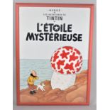 A Reproduction Tin Tin Poster, 'L'etoile Mysterieuse', 49x69cm, Framed and Glazed