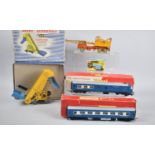 A Boxed Dinky Super Toys Elevator Loader, Boxed Corgi Toys Pennyburn Workmen's Trailer, Unboxed